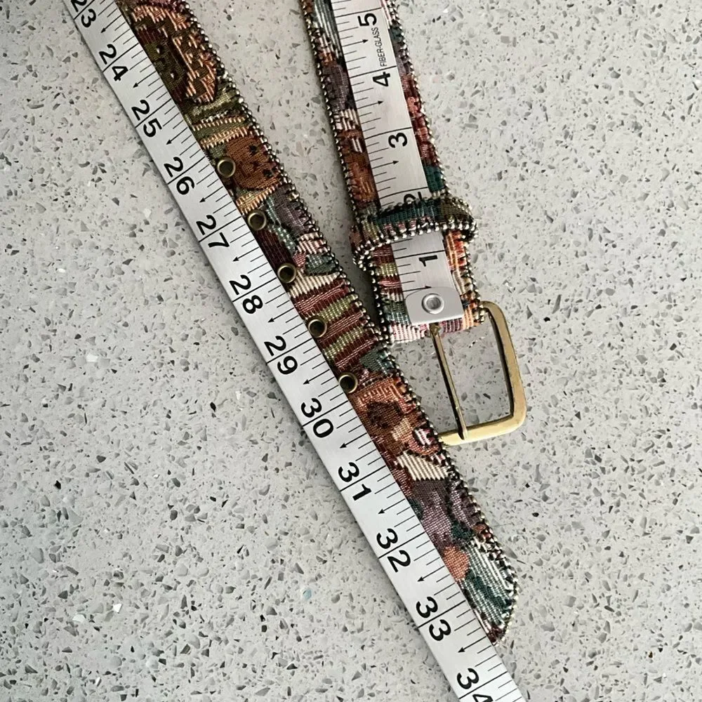 Bonded Leather & Tapestry Belt S / M